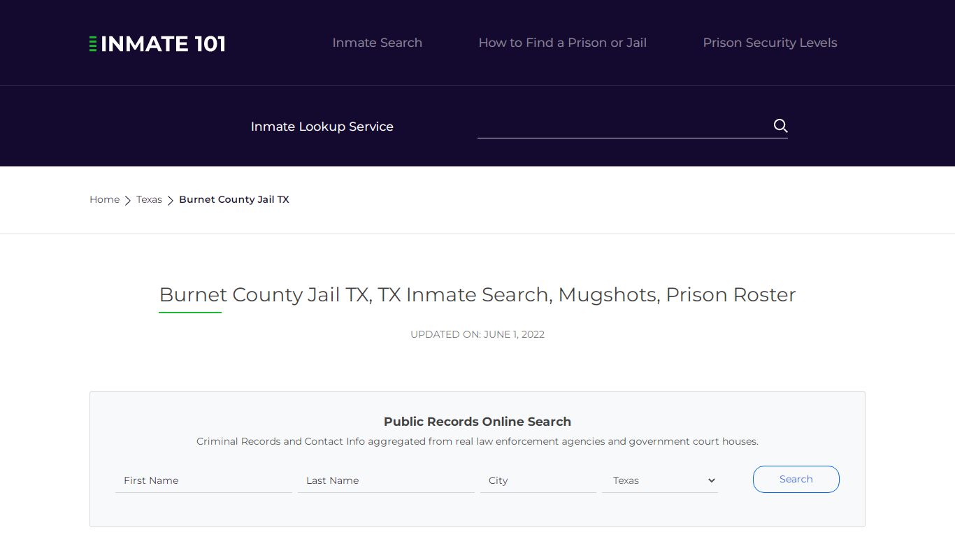 Burnet County Jail TX, TX Inmate Search, Mugshots, Prison ...